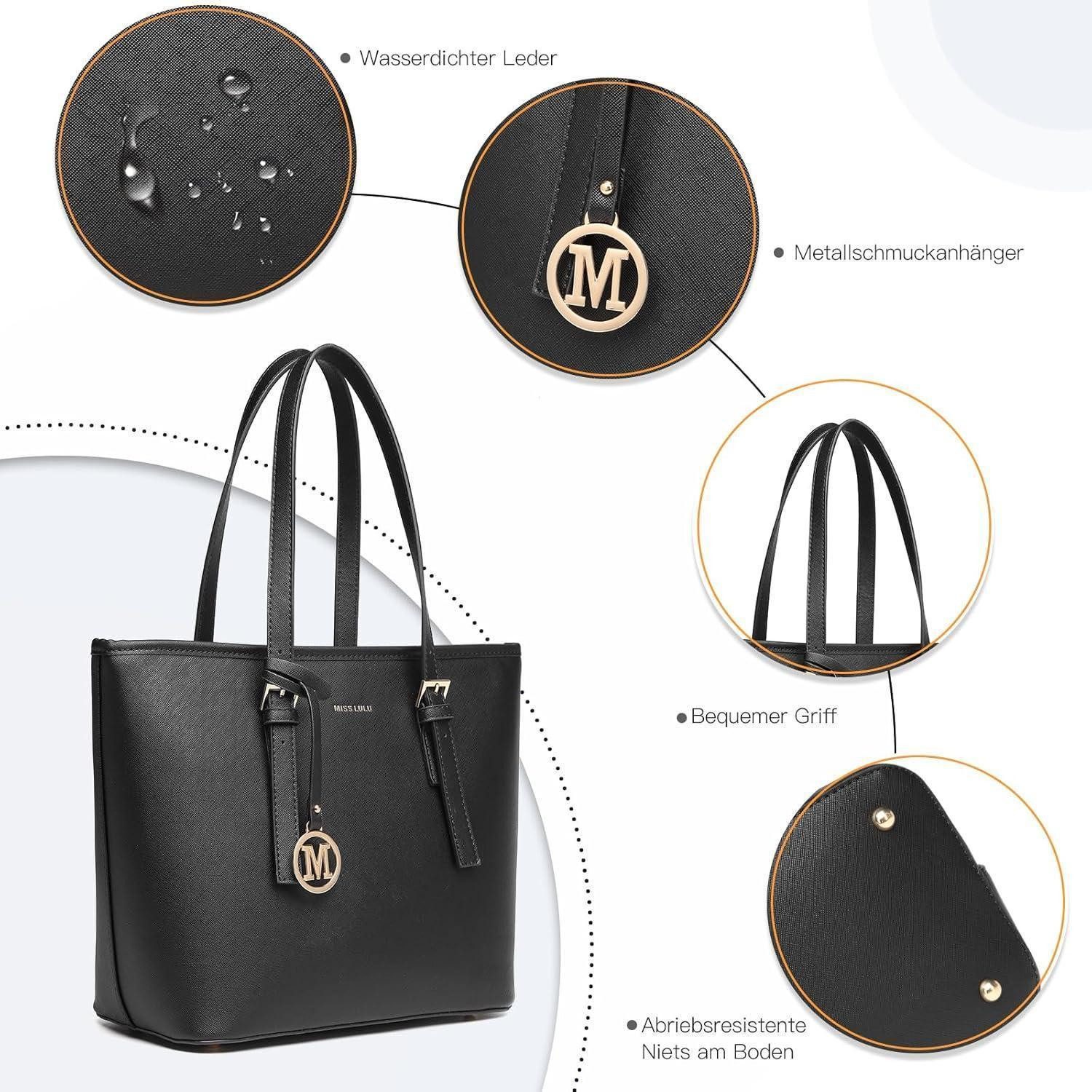 LuxusKollektion Shopper Damen Shopper Handtasche Groß Henkeltasche Tote Bag Schule Arbeit