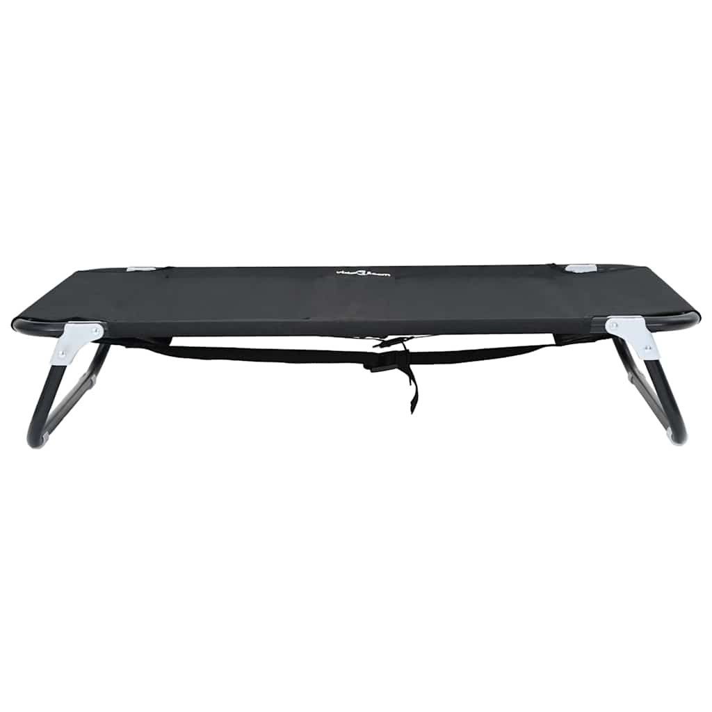 vidaXL Hundekorb 90 x 55 x 18 cm Faltbares Hundebett Schwarz ML Oxford Stoff und Stahl