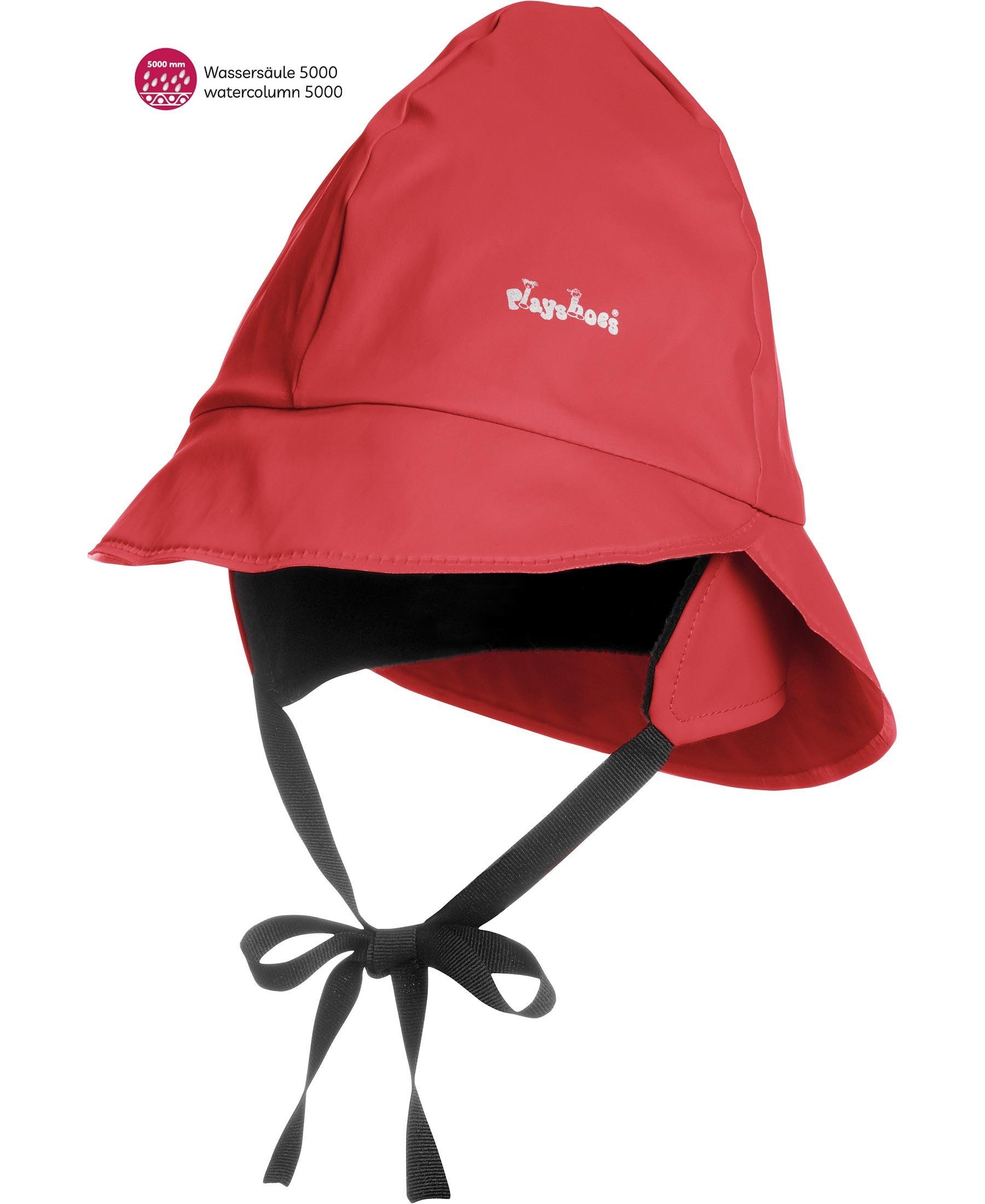 Schirmmütze Fleecefutter Playshoes Regenmütze, Rot