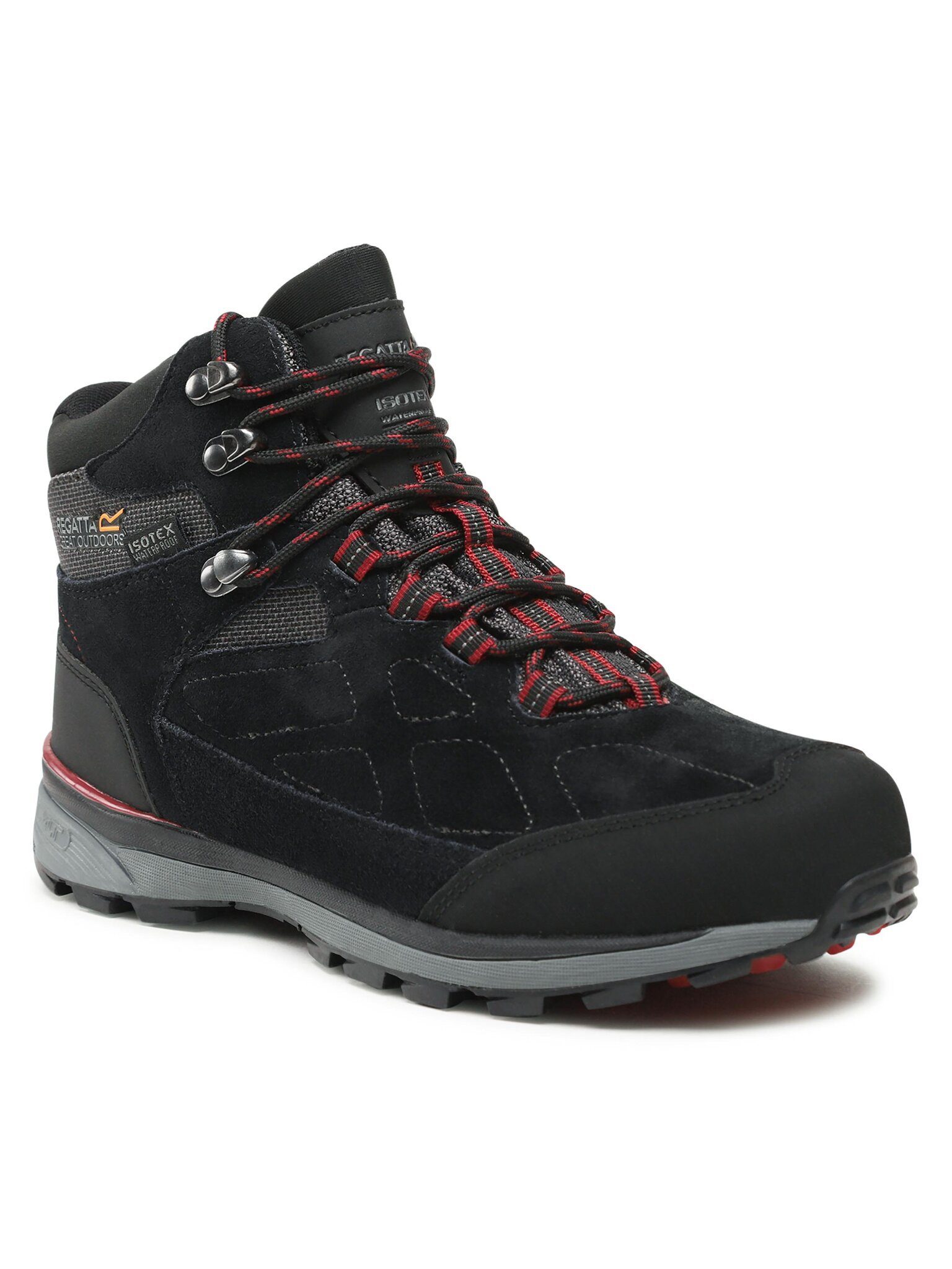 Regatta Trekkingschuhe Samaris Suede RMF575 Black/Dark Red Trekkingschuh