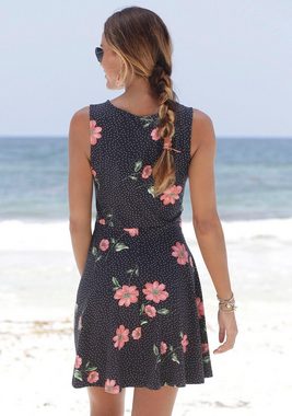 Beachtime Strandkleid mit dezenten Pünktchen, Sommerkleid aus elastischer Baumwolle