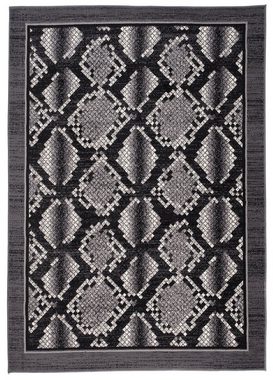 Designteppich Modern Teppich Kurzflor Wohnzimmerteppich Robust und pflegeleicht GRAU, Mazovia, 80 x 150 cm, Fußbodenheizung, Allergiker geeignet, Farbecht, Pflegeleicht, Geometrisch