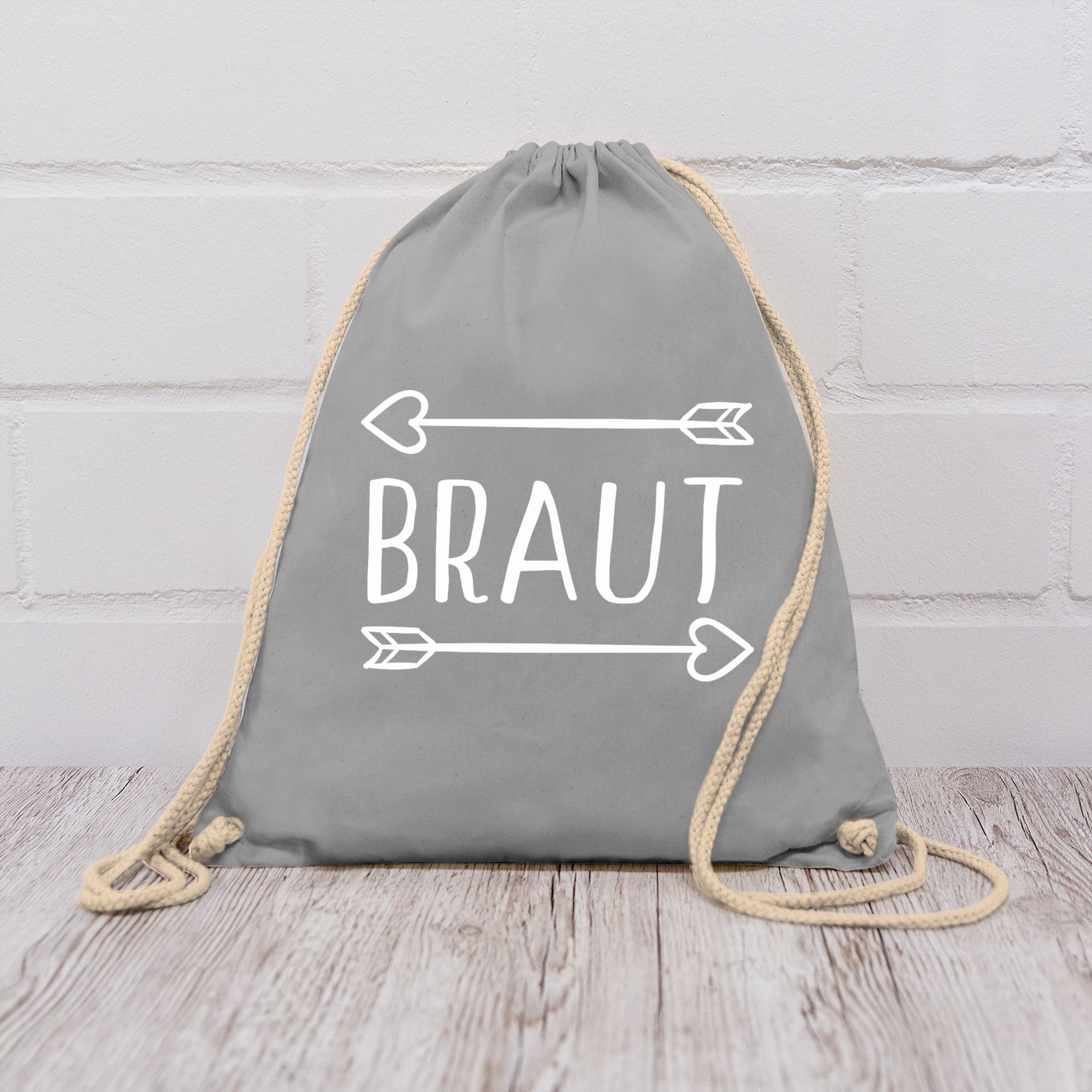 Shirtracer Turnbeutel Braut Pfeile, JGA Junggesellenabschied Frauen