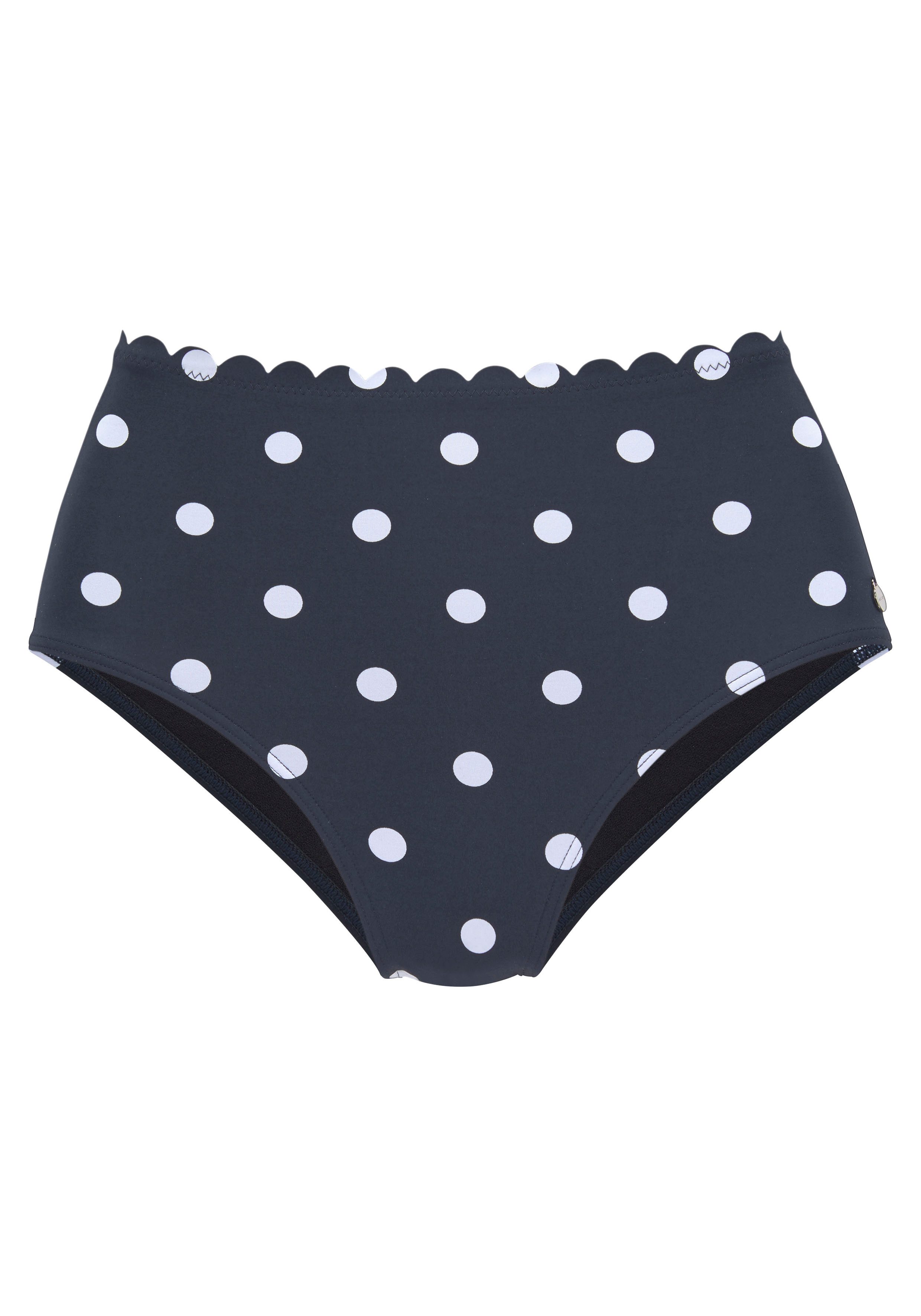 LASCANA Highwaist-Bikini-Hose Jada Mit Muschelkante und günstig online kaufen