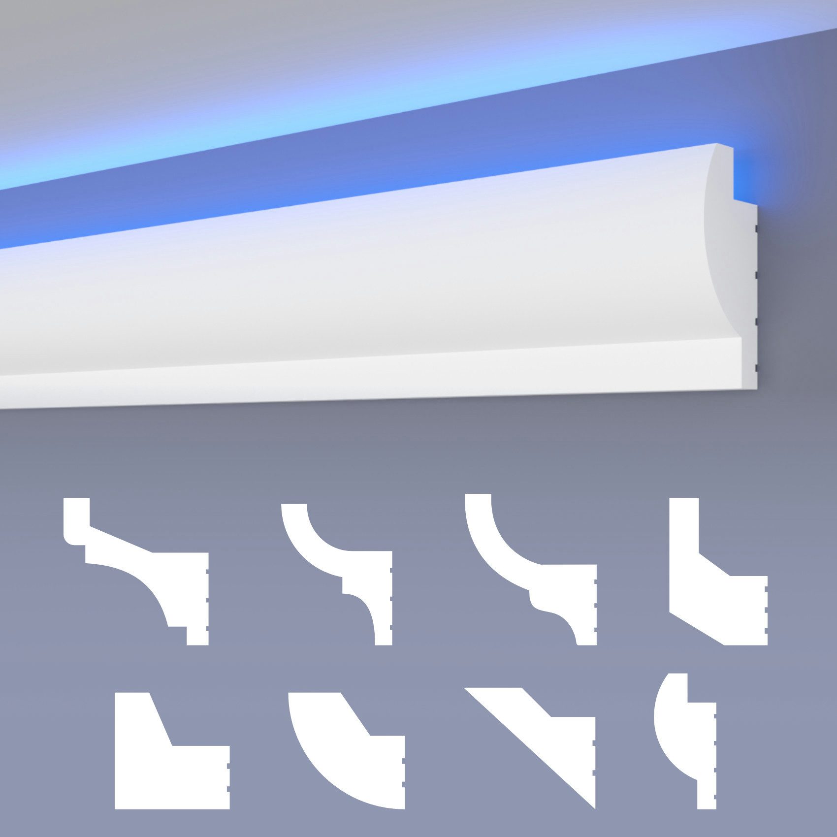 HEXIMO Eckprofil HLED 28 (LED-Schattenfugenprofil Stuckleisten, günstig online kaufen