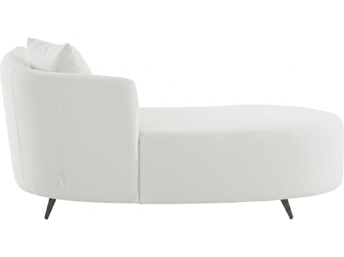 Xlmoebel Relaxsessel Moderner weißer Textilliegestuhl mit Kissen für das Wohnzimmer (1-St), Made in Europa