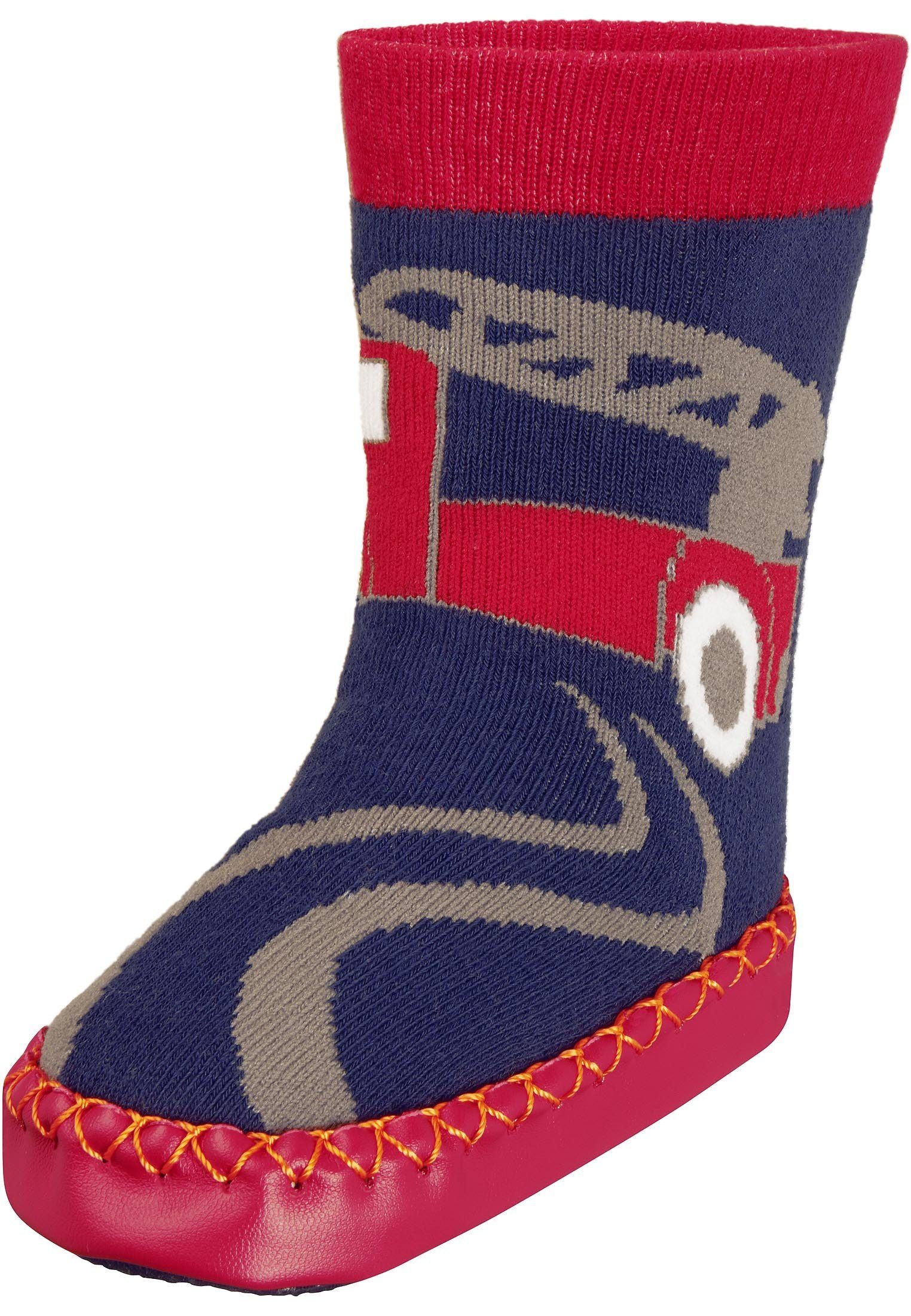 Playshoes Hüttenschuh Feuerwehr Hausschuh
