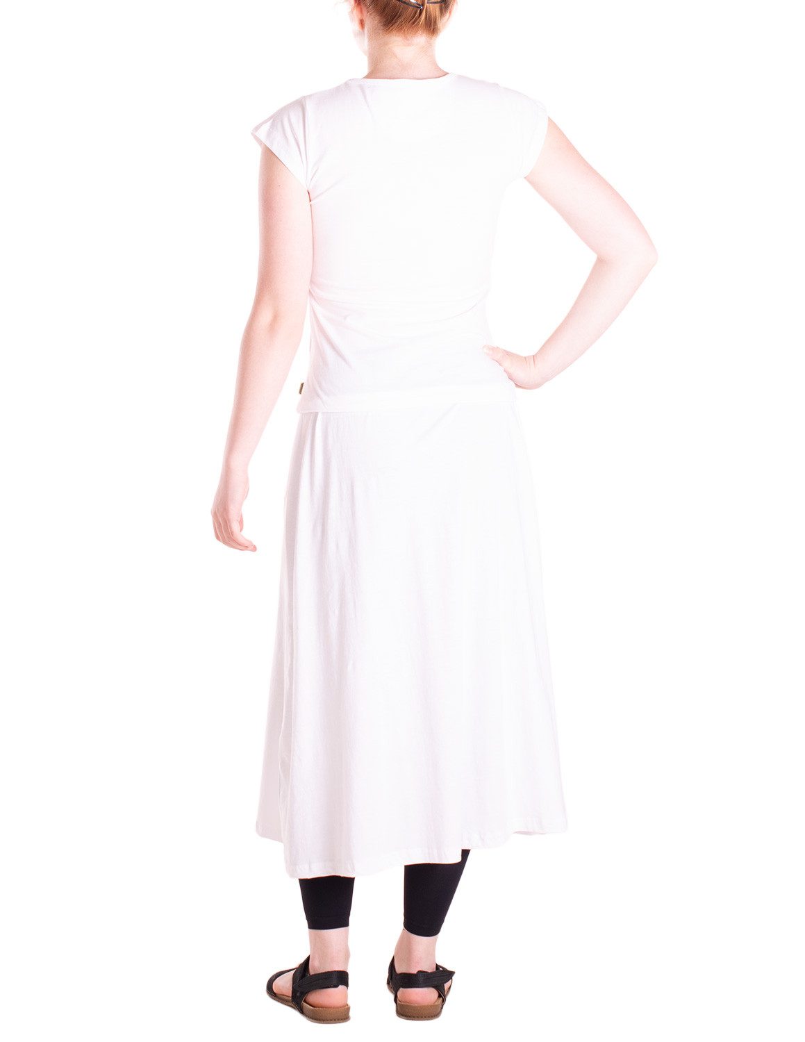 Vishes Maxikleid Langes einfaches Basis Sommerkleid aus Jersey mit Tunnelzug Alternative Bekleidung, Ethno, Hippie, Retro Style