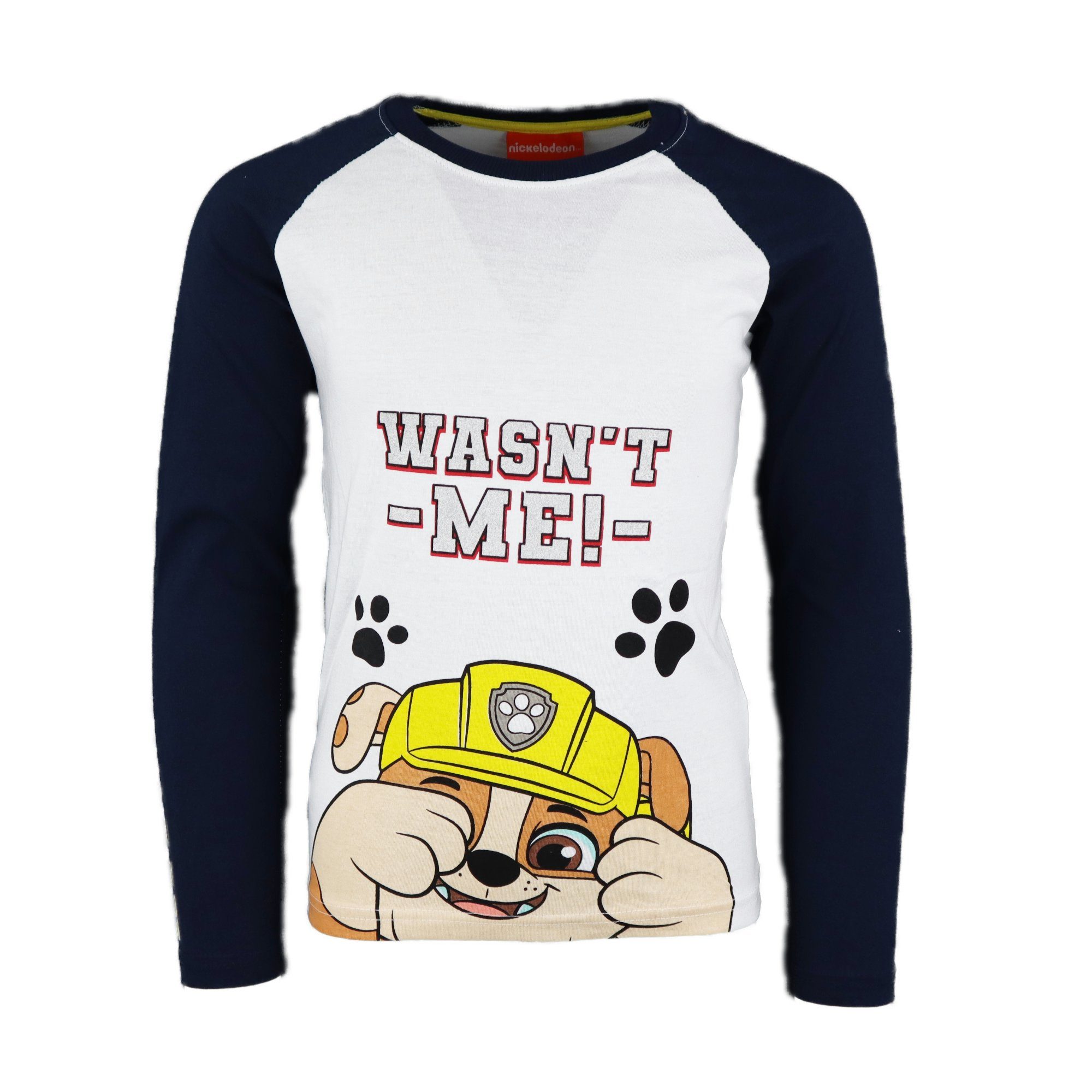 PAW PATROL Langarmshirt Paw Patrol Chase Rubble Marshall Jungen Kinder langarm Shirt 100% Baumwolle