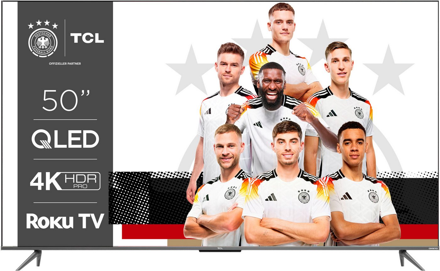 TCL 50RC630X1 QLED-Fernseher (127 cm/50 Zoll, 4K Ultra HD, Smart-TV, HDR Pro, HDR10+, Dolby Vision, Game Master, HDMI 2.1, ONKYO Sound) silberfarben ! RABATT: 35.86% TCL 50RC630X1 QLED-Fernseher (127 cm/50 Zoll, 4K Ultra HD, Smart-TV, HDR Pro, HDR10+, Dolby Vision, Game Master, HDMI 2.1, ONKYO Sound) silberfarben ! RABATT: 35.86%