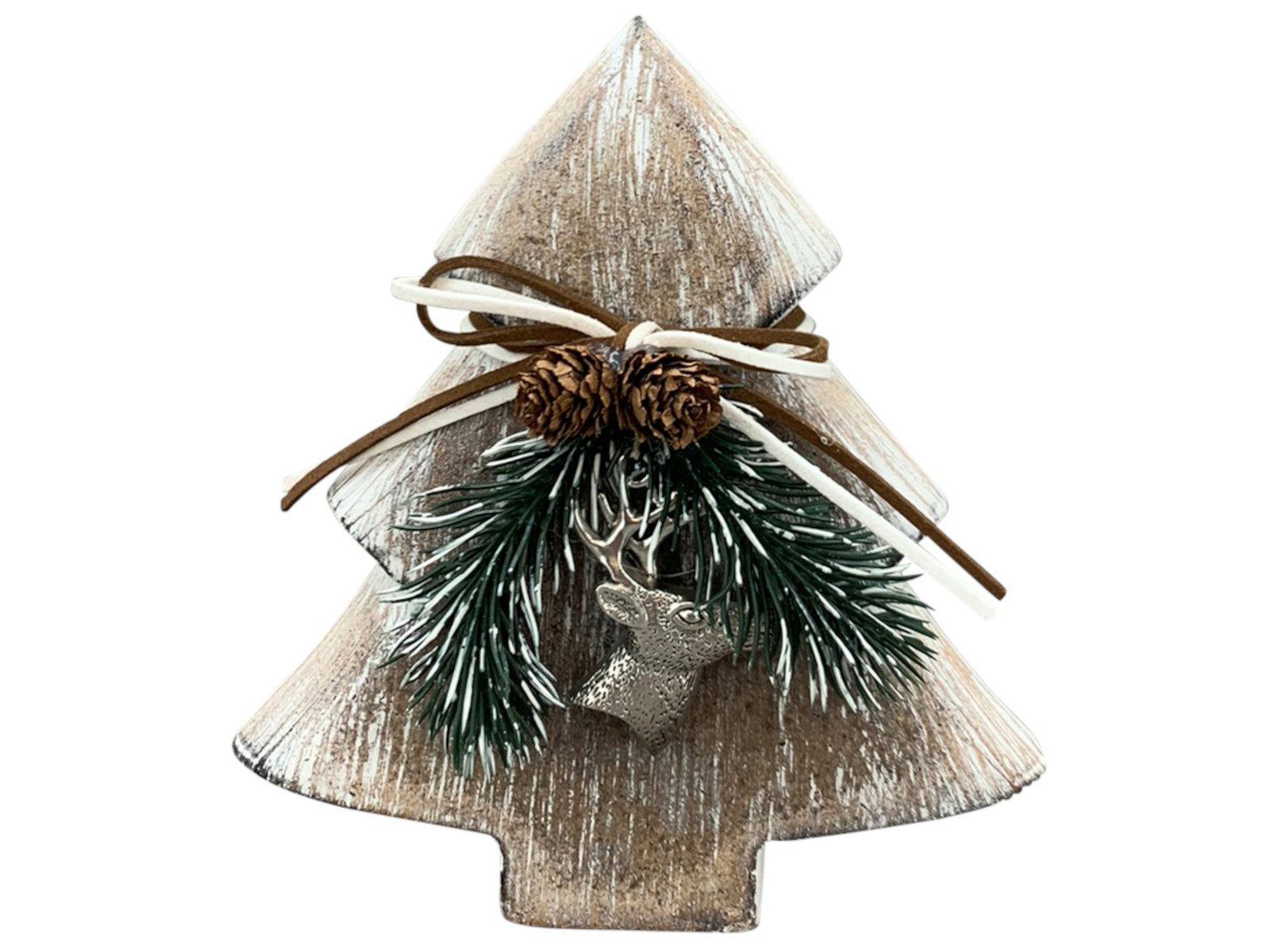 Exner GmbH Garten- & Wohnaccessoires Dekofigur Baum Dost weiß 16x5x17,5cm