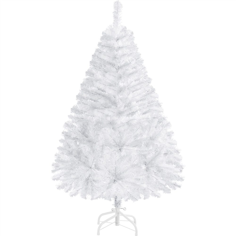 Yaheetech Künstlicher Weihnachtsbaum 61-183 cm (H), Tannenbaum, 124cm Weihnachtsbaum mit 208 Spitzen & Faltbarem Metallständer