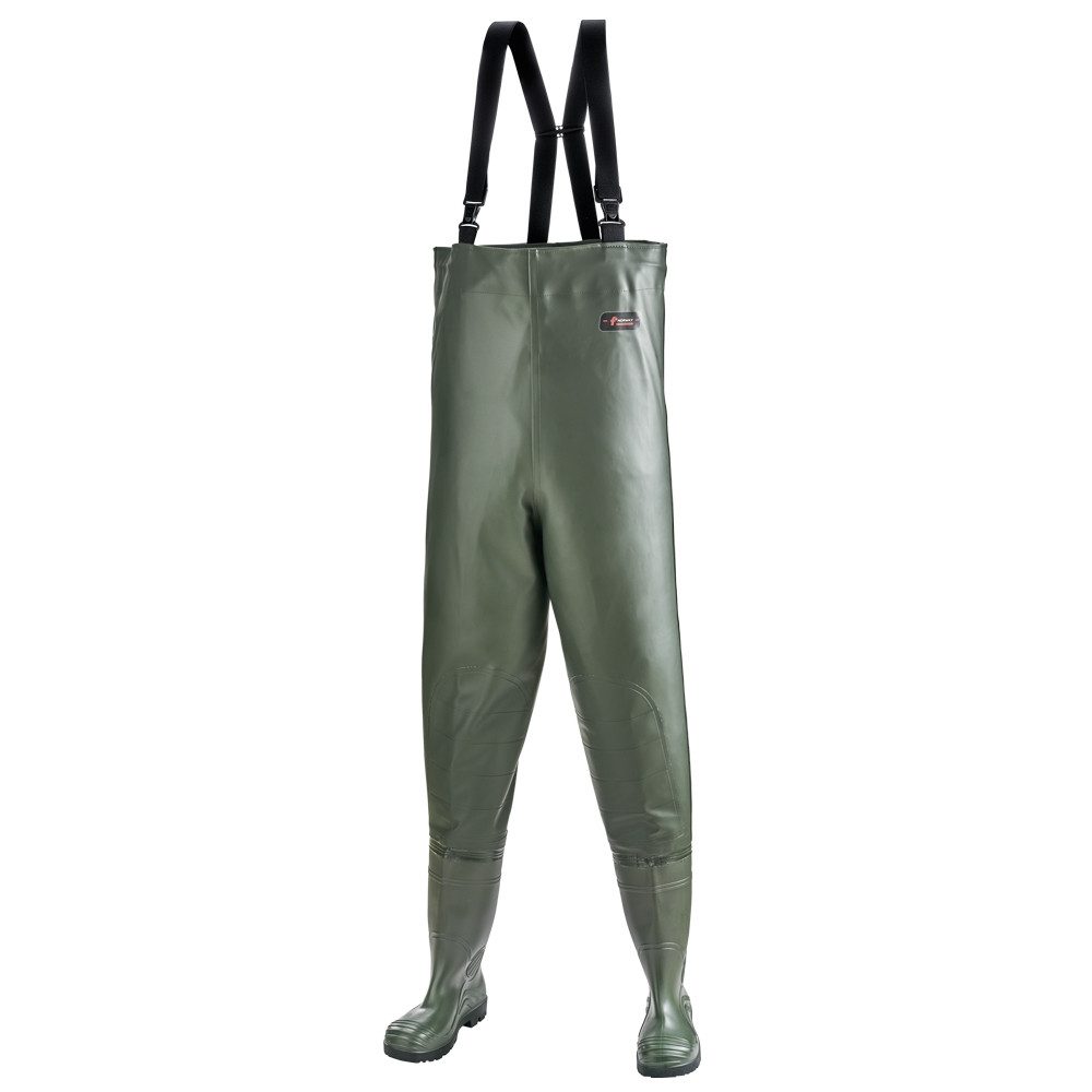 Norway Schutzhose NORWAY - S5 Wathose PREMIUM Olivgrün mit Zugband, Gr.43