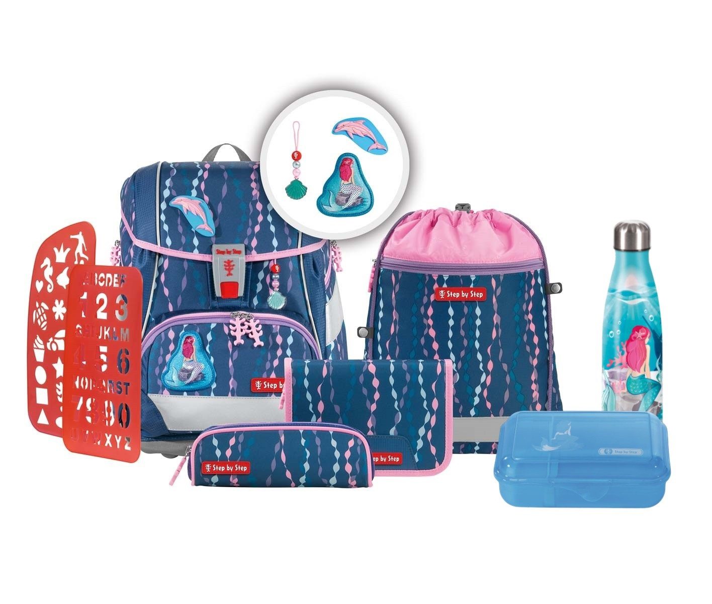 Schulranzen Schulranzen-Set 2IN1 PLUS Mermaid Bella 8-teilig