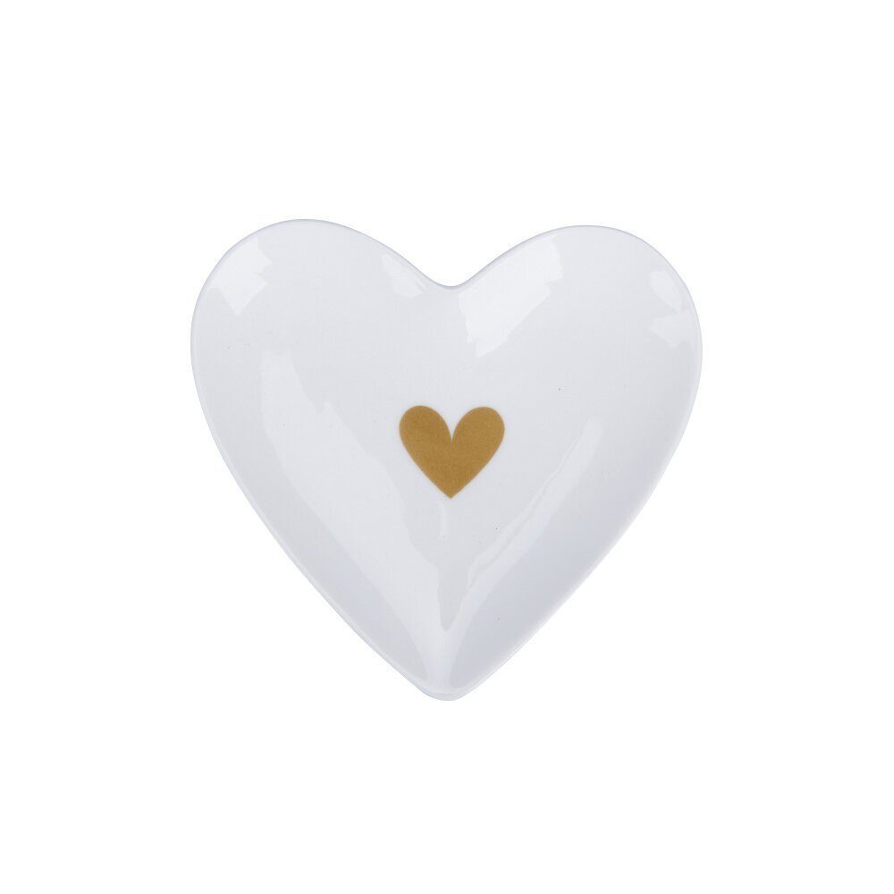 Krasilnikoff Schale Herz Heart of Gold, Porzellan