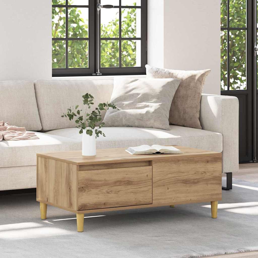 vidaXL Couchtisch 90 x 50 x 35 cm Couchtisch Artisan-Eiche 90x50x35 cm Holzwerkstoff mod