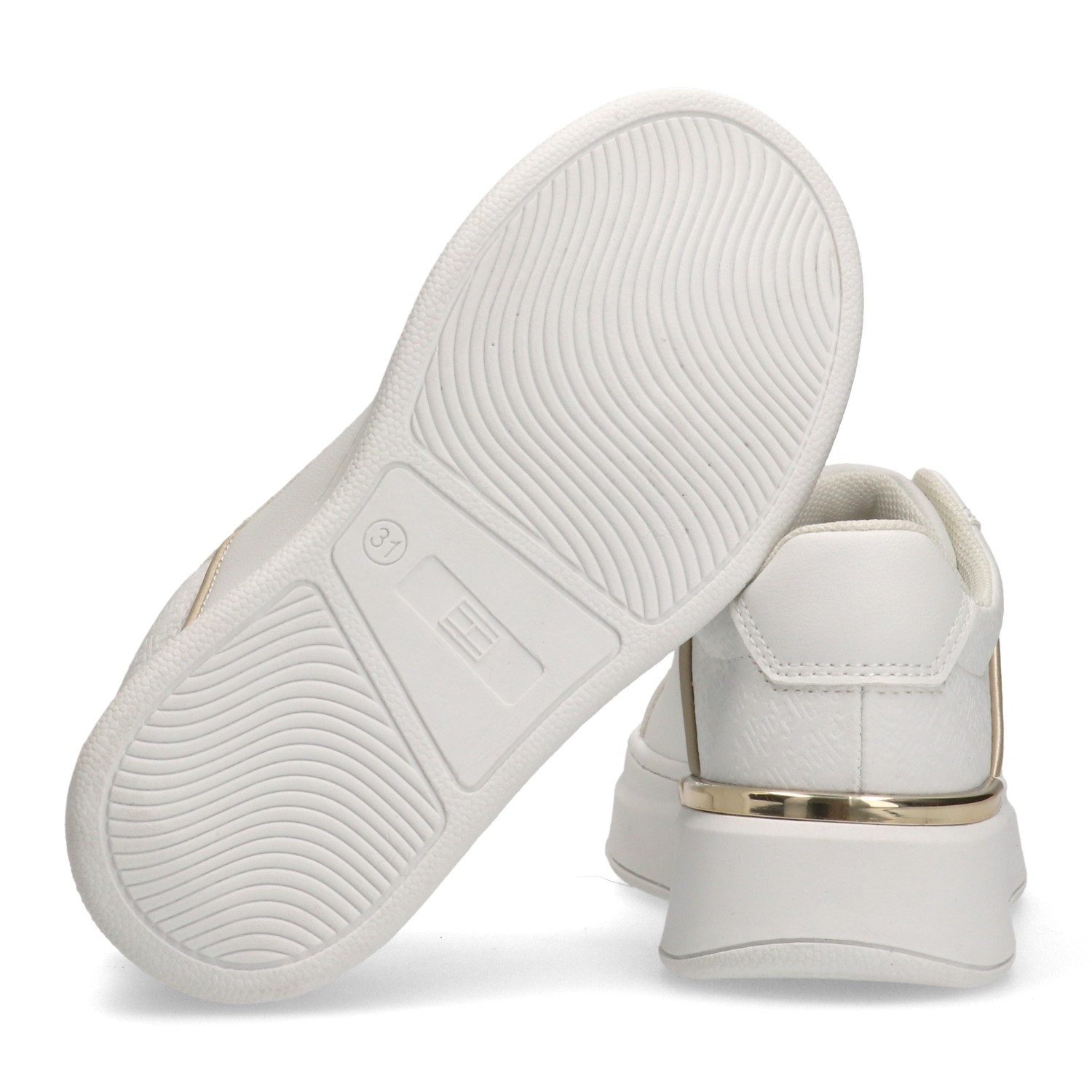 Tommy Hilfiger Sneaker Freizeitschuh, Halbschuh, Schnürer mit goldfarbenen Details