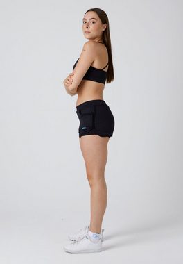 SPORTKIND Funktionsshorts Tennis Sport Shorts 2-in-1 Mädchen & Damen schwarz