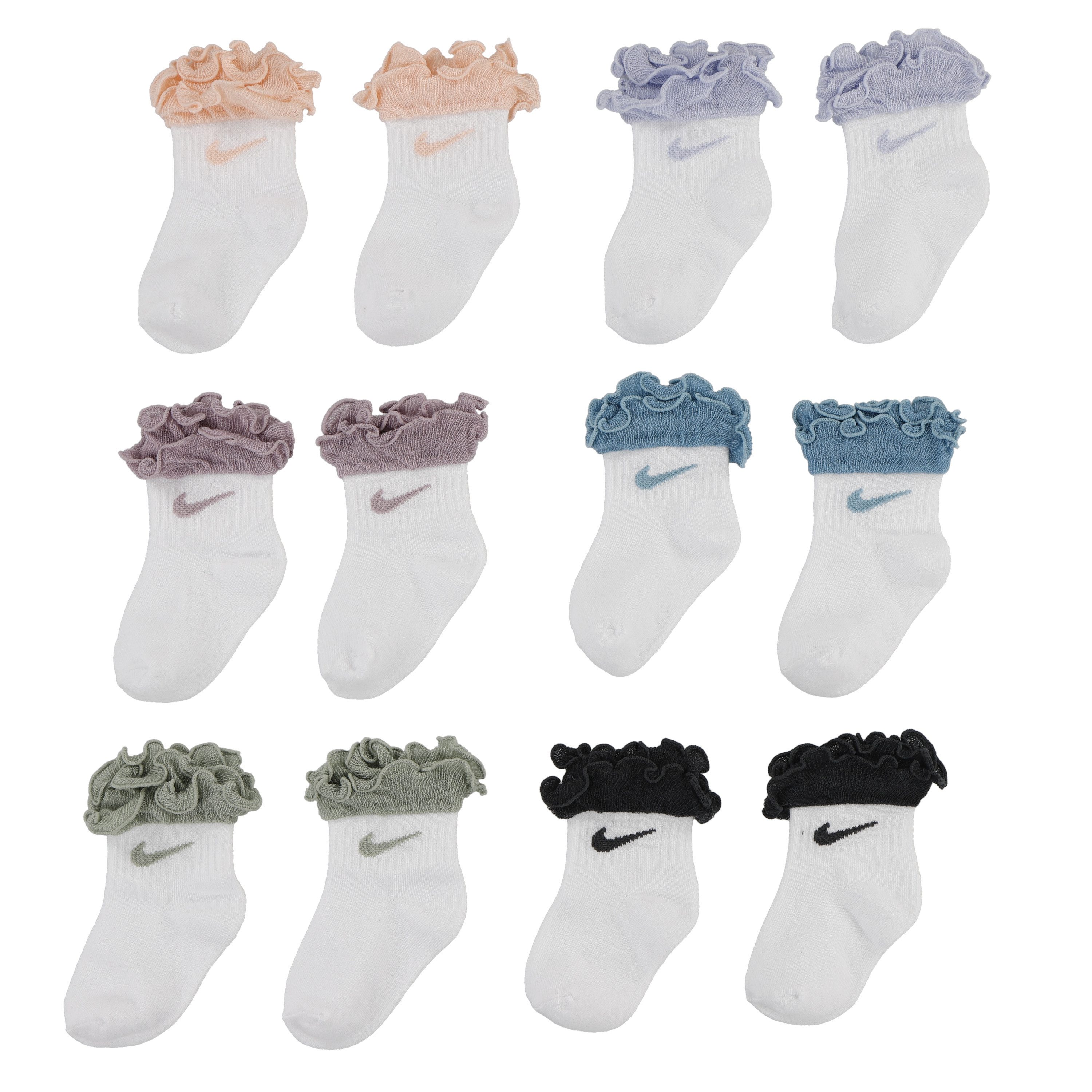 Nike Sportswear Socken NHN 6PK INF/TODD RUFFLE SOCK (6-Paar) für Babys, sportlicher Stil, bequemes Tragegefühl