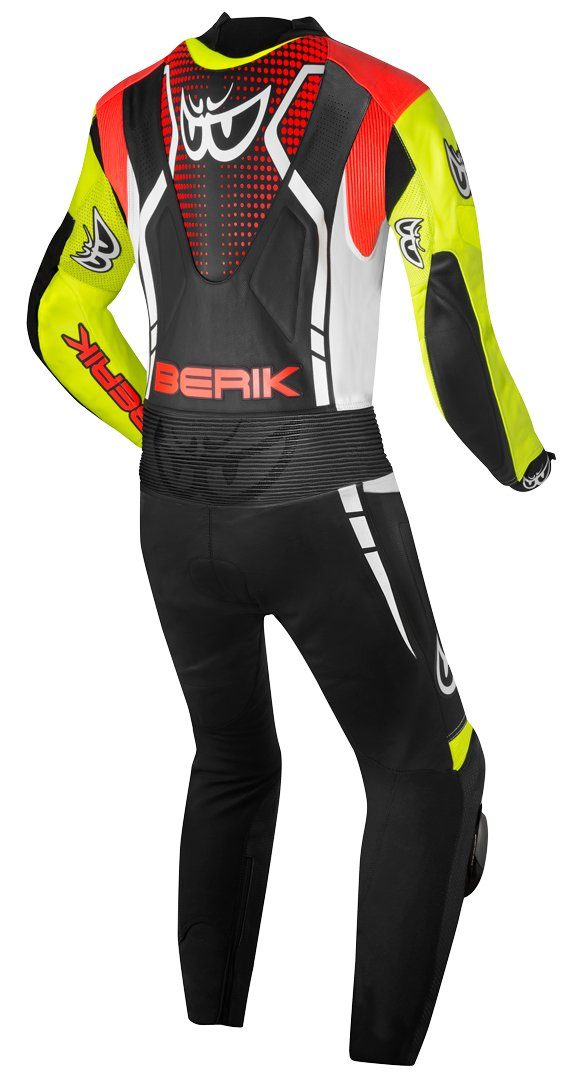 1-Teiler Motorradkombi Motorrad Berik RSF-TECH perforierte PRO Lederk Black/White/Red/Yellow