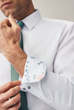 Next Langarmhemd Formelles Slim Fit Hemd und Krawatte im Set (2-tlg)