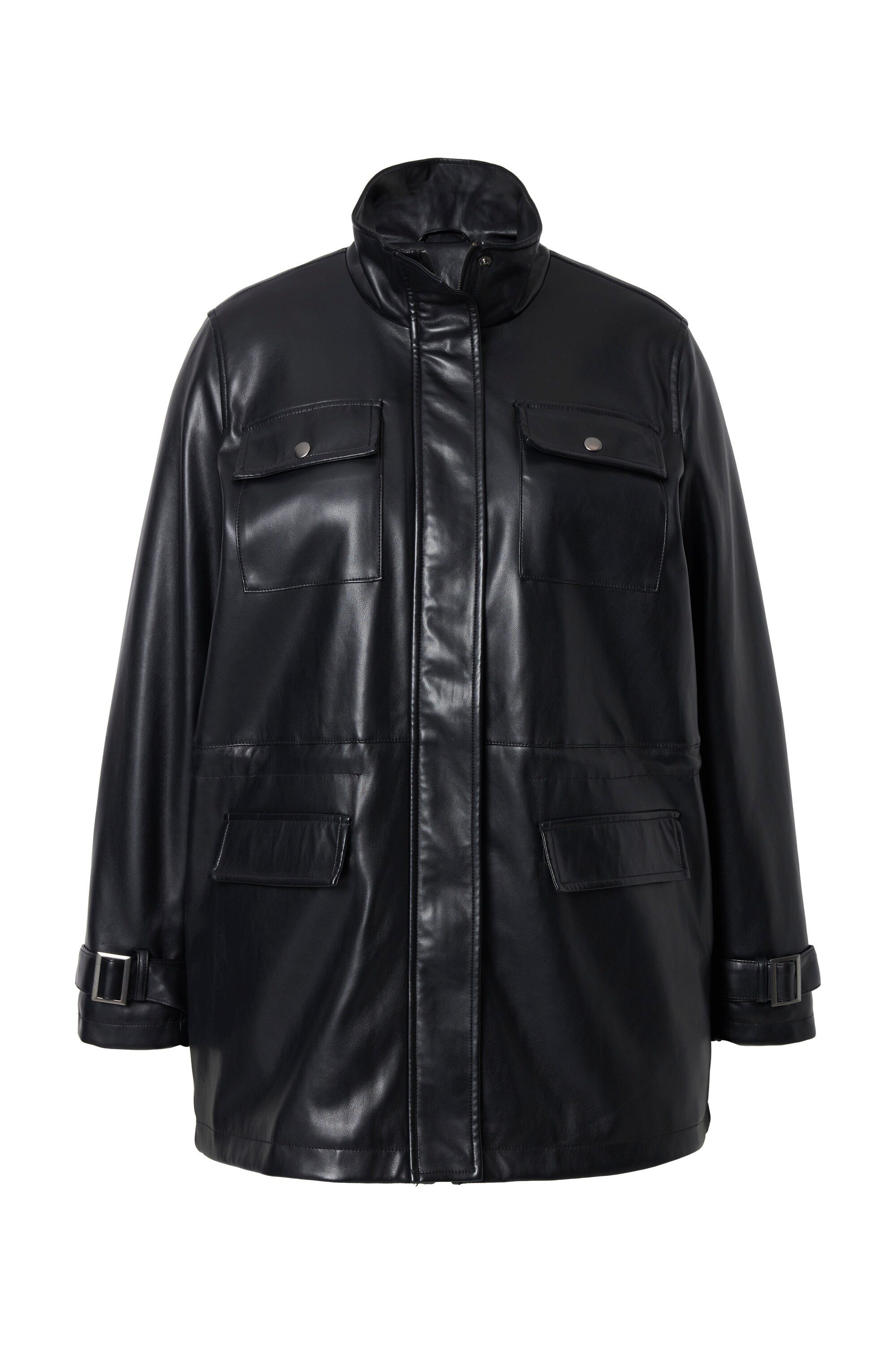 MIAMODA Lederjacke Jacke Lederoptik Tunnelzug in günstig online kaufen