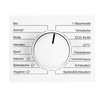 Geratek Waschmaschine Bamberg WM8340, 8 kg, 1400 U/min, Dampffunktion / Trommelbeleuchtung / 15 Programme