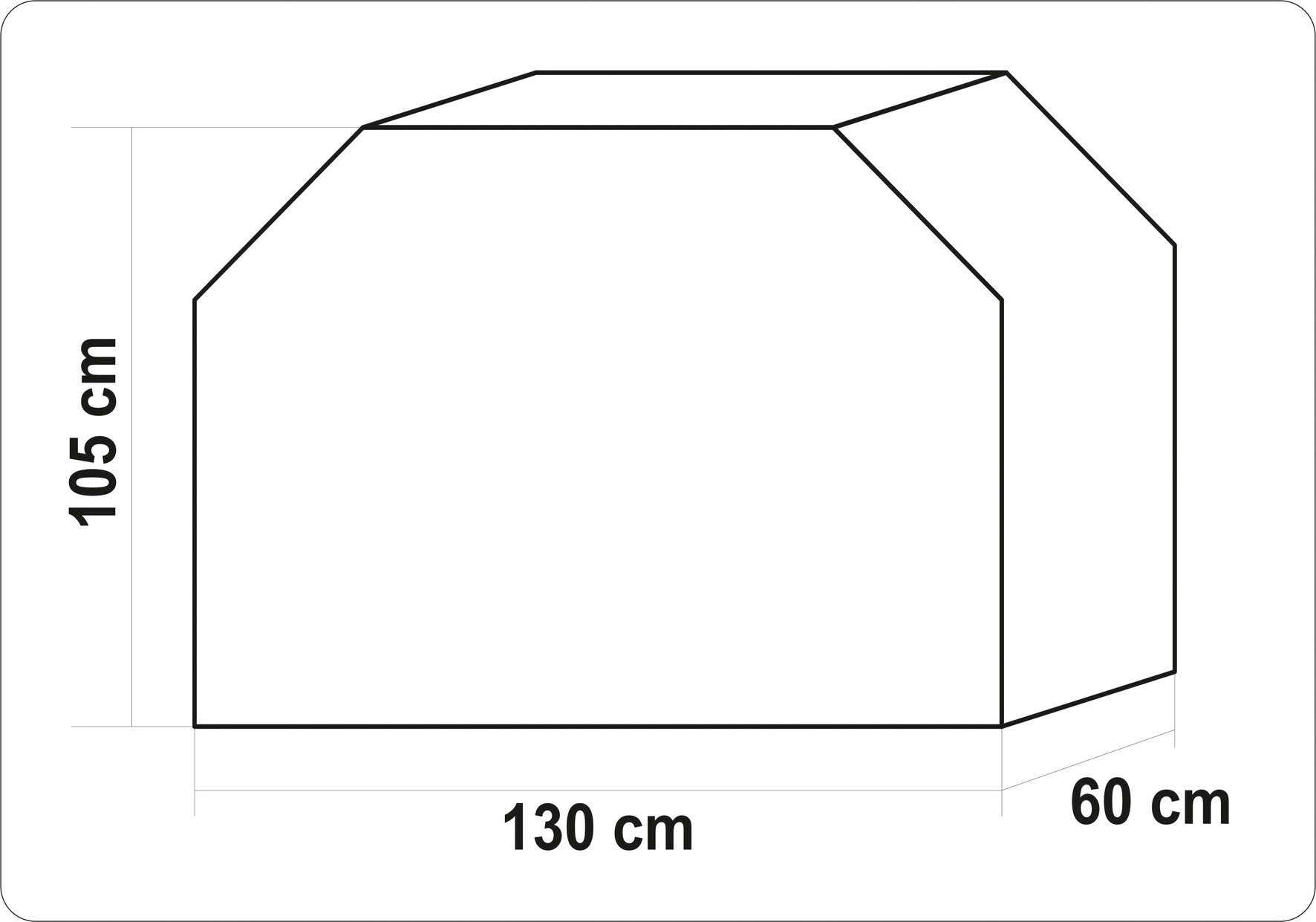 Yato Grillabdeckhaube Copertura per griglia 130 x 60 x 105 cm
