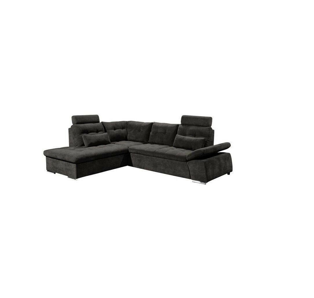 Sofa Modern in Ecksofa L-Form Design Bettfunktion, Made Sofa JVmoebel Polster Europe Textil Couch