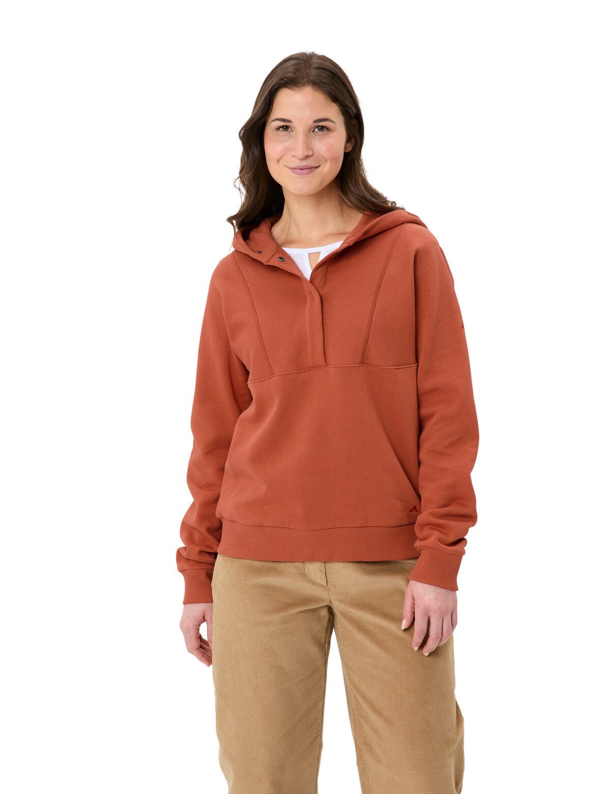 VAUDE Rundhalspullover Women's Manukau Hoody IV (1-tlg) sportiver Damen Kapuzenpullover für Alltag und Freizeit