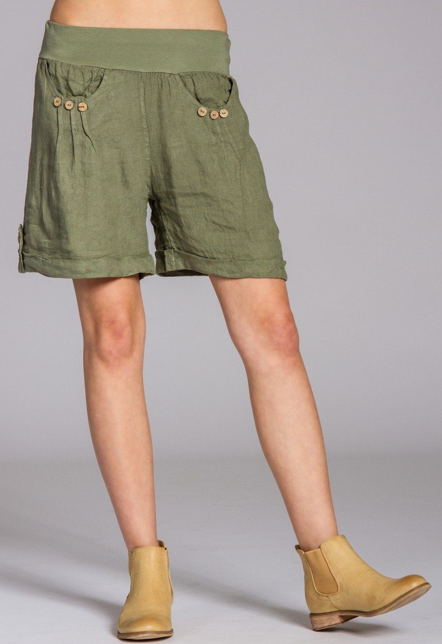Caspar Shorts BST002 Damen Leinen Shorts