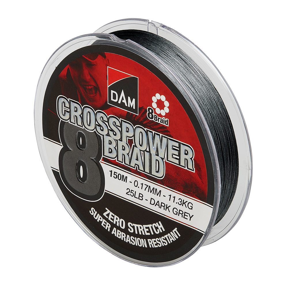 Angelschnur CROSSPOWER 8-BRAID 150M 0.10mm und 0,15mm Angelschnur Geflochtene