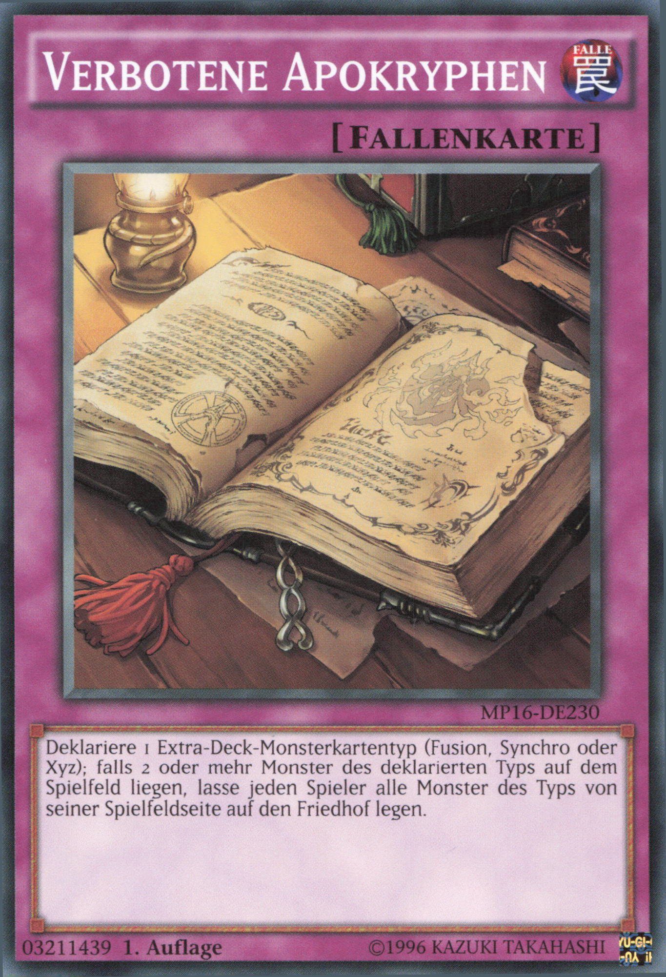 ReCollectibles Sammelkarte YuGiOh Verbotene Apokryphen, YuGiOh! MP16DE230 Common