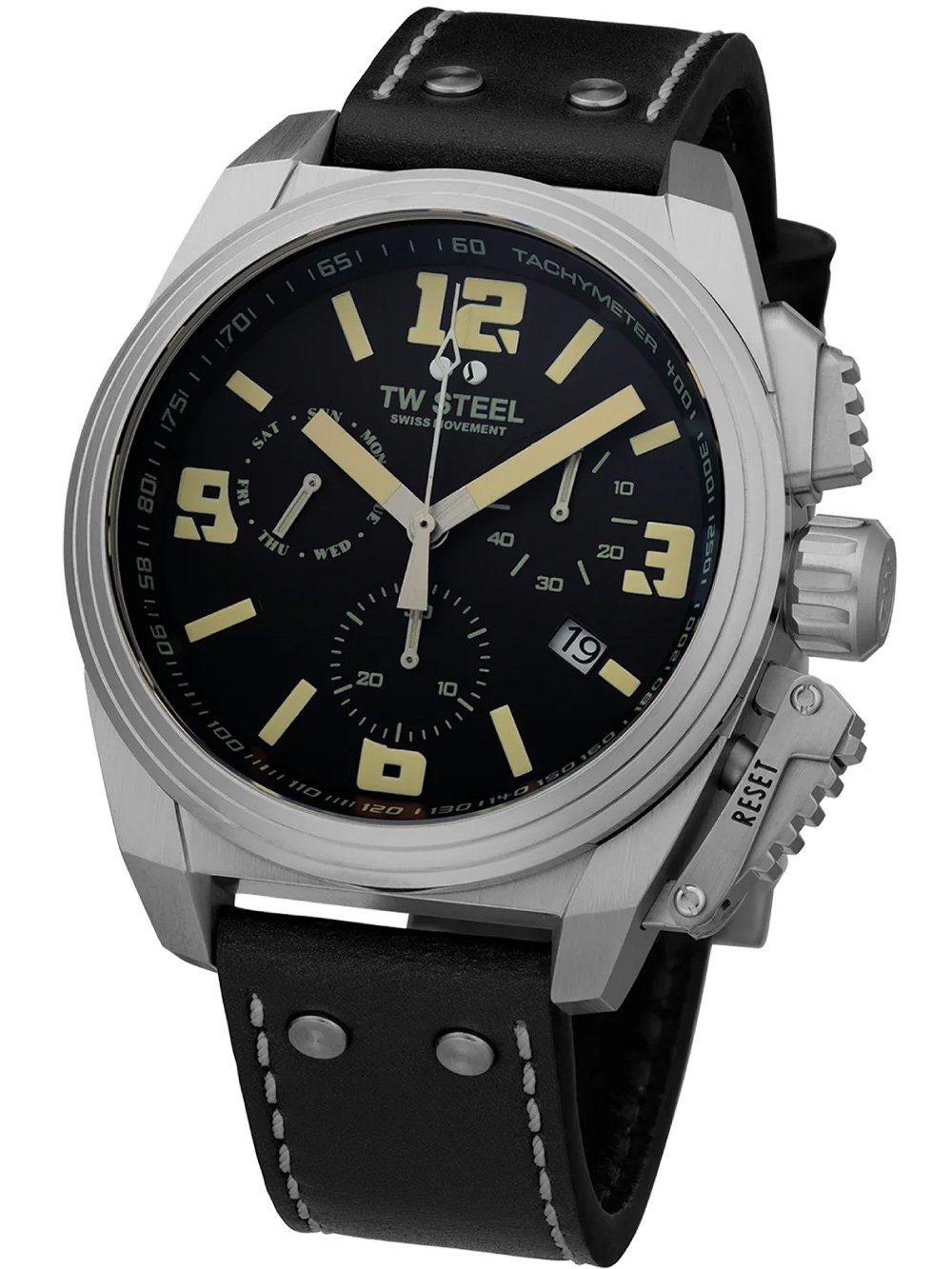 TW Steel Quarzuhr TW-Steel TW1111 Canteen Chronograph Herrenuhr 46mm 10ATM TW-Steel TW1111 Canteen Chronograph Herrenuhr 46mm 10ATM