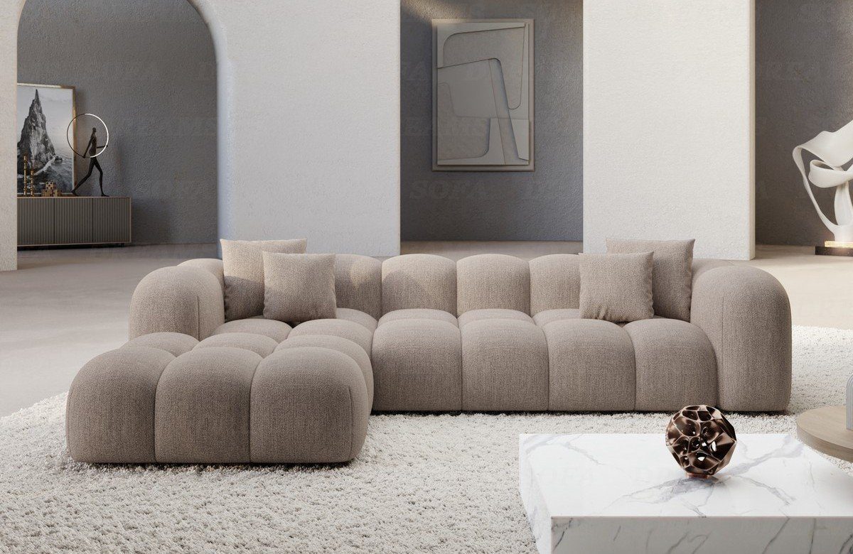 Sofa Dreams Ecksofa Stoffsofa Eckcouch Polster Eck Sofa Formentera L Form kurz Stoff, Loungesofa