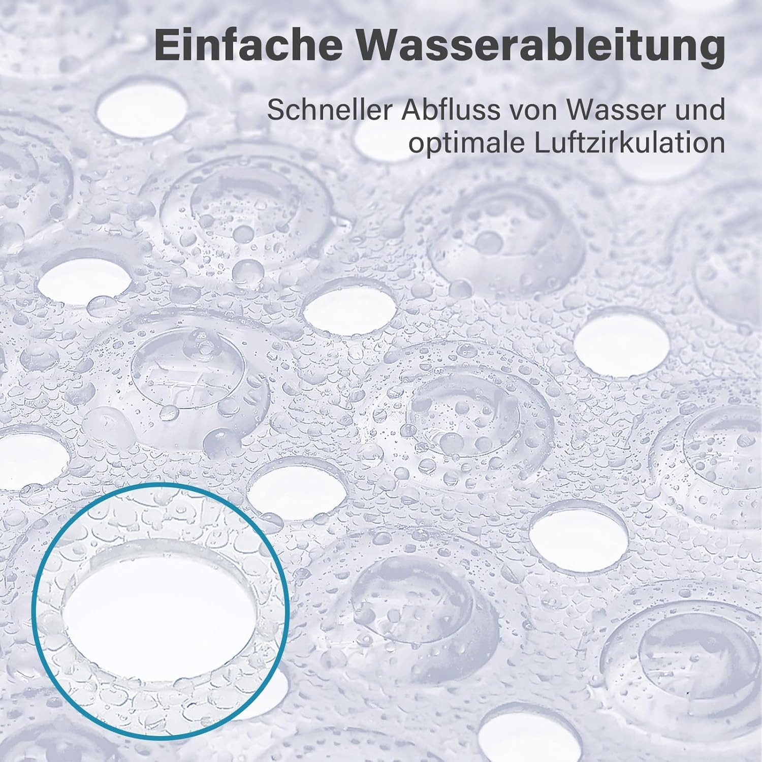 Forrlite Badematte Badewannenmatte rutschfest, BPA Frei Antirutschmatte, 100 x 40 cm, Extra Lang Duschmatte Schnelltrocknend & Maschinenwaschbar Schimmelresiste – Bild 5 von 5