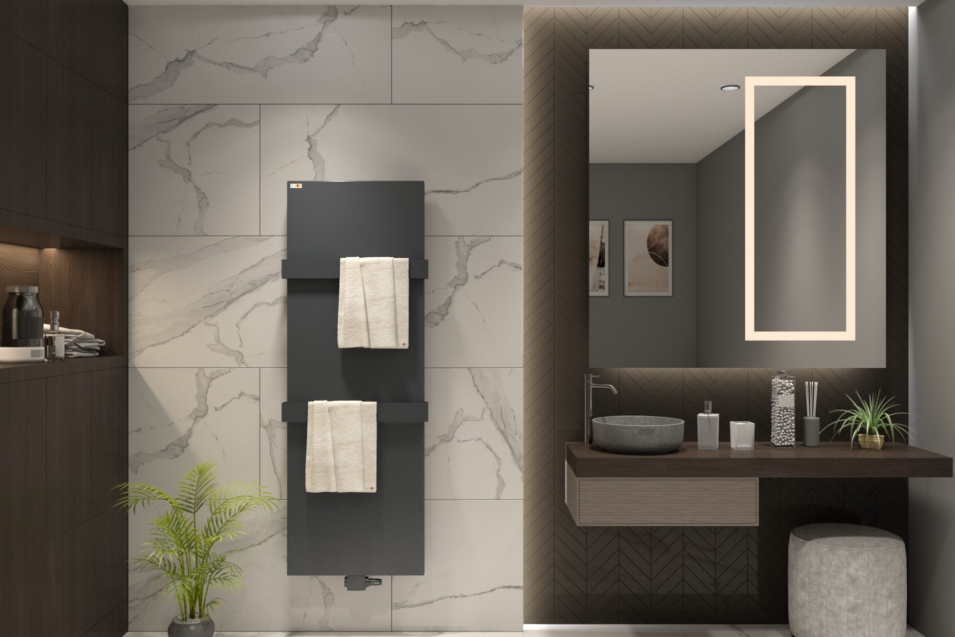 MERT Badheizkörper Design ABDECKUNG+Badheizkörper mit Mittelanschluss + ink günstig online kaufen