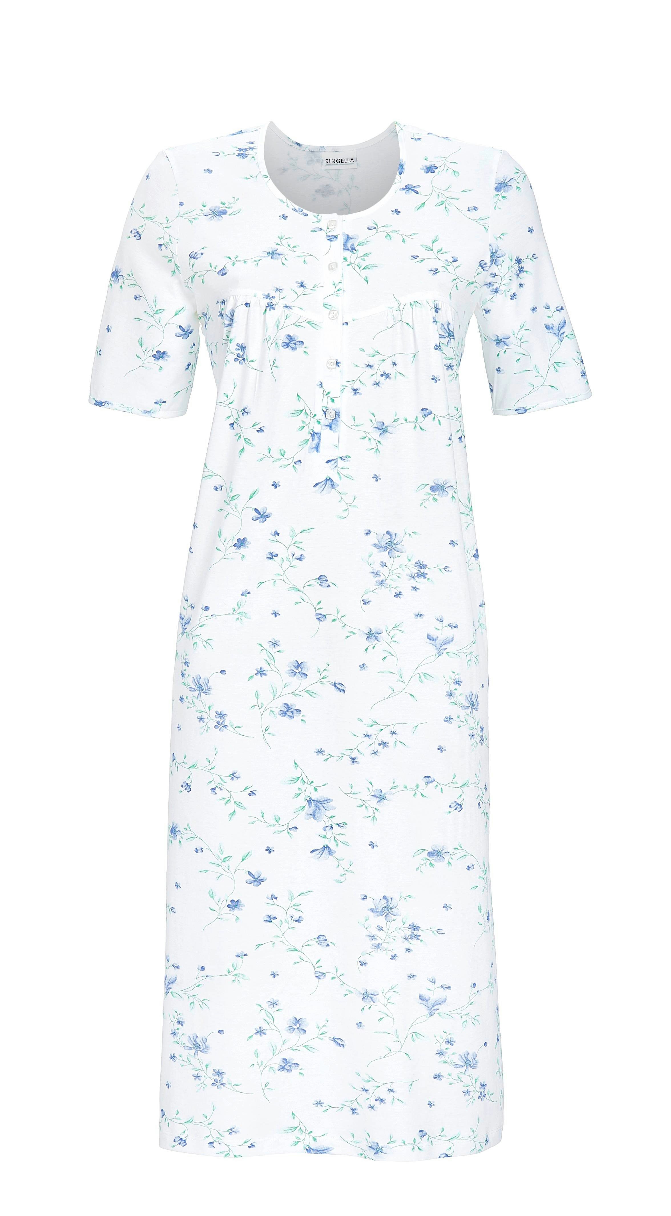 Ringella Nachthemd mit Knopfleiste und Blumendessin günstig online kaufen