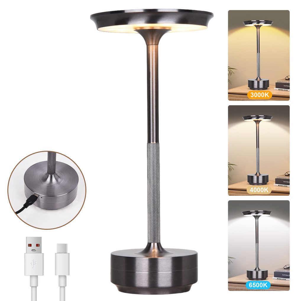 Rosnek LED Tischleuchte Tischlampe Kabellose Dimmbar günstig online kaufen