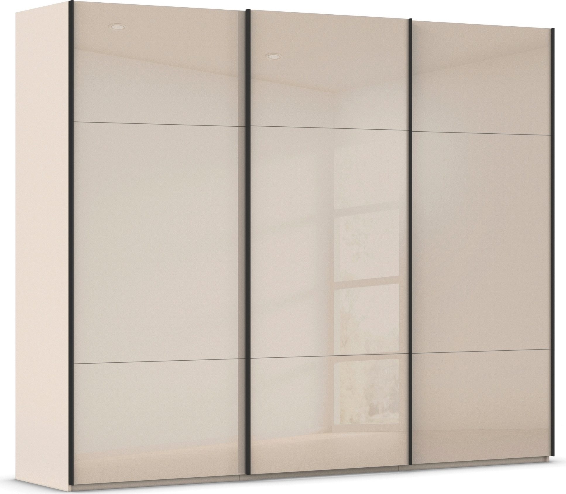 rauch Schwebetürenschrank Kleiderschrank Schrank Garderobe Schlafzimmerschrank CONTIDO (3 verschiedene Ausstattungen BASIC/CLASSIC/PREMIUM) aus hochwertigem Material in 6 Breiten 2 Griff-Farben MADE IN GERMANY