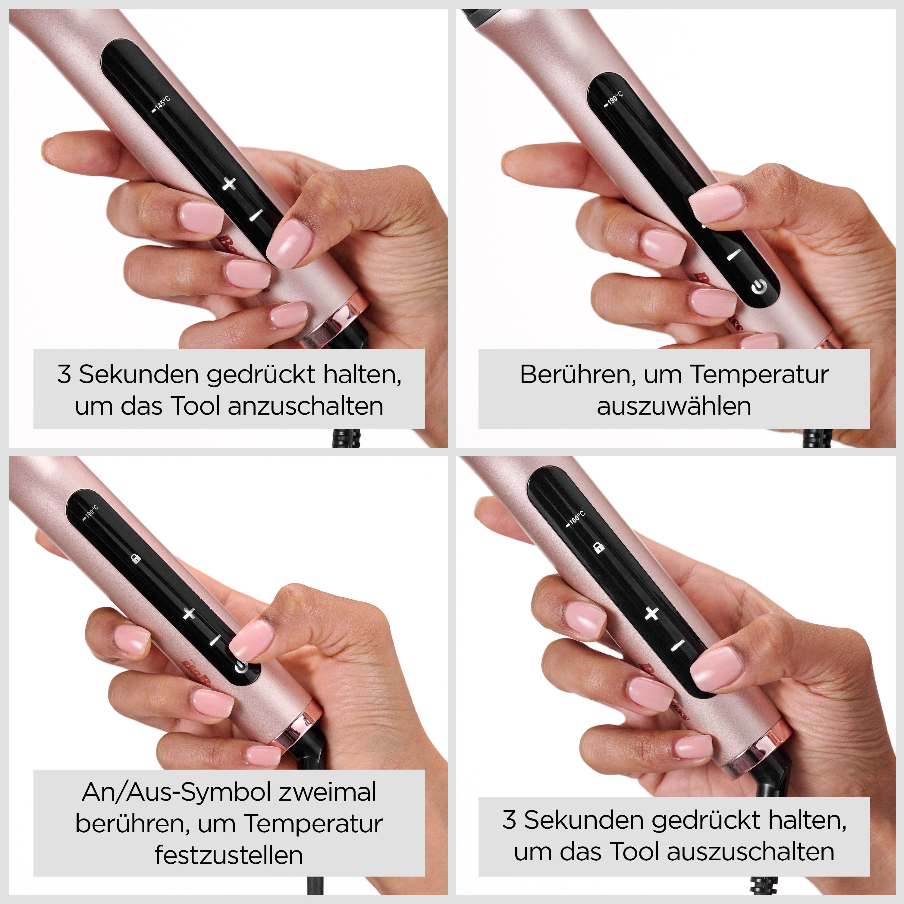 BaByliss Volumen- und Lockenstyler Boost Hot Thermal Brush, Heizbürste, HSB200E, Keramik-Beschichtung, Ionische Lockenbürste, 38mm Thermobürste, Blow-Out und Volumen rosa