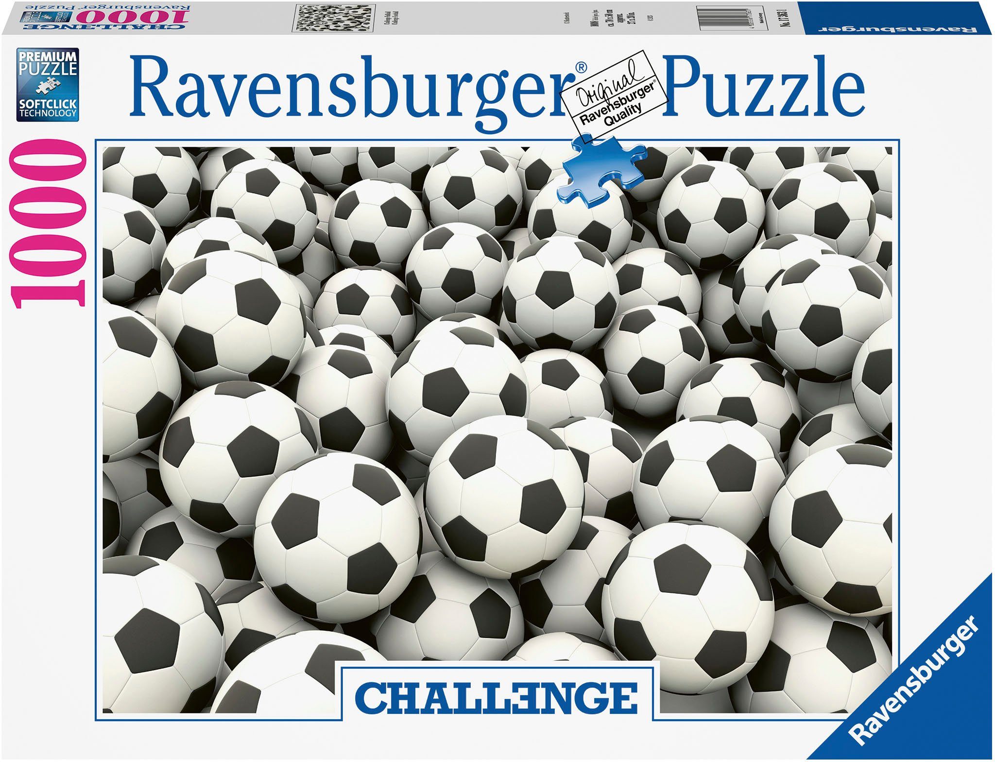 Ravensburger Puzzle Fußball Challenge, 1000 Puzzleteile, Made in Germany; FSC®- schützt Wald - weltweit