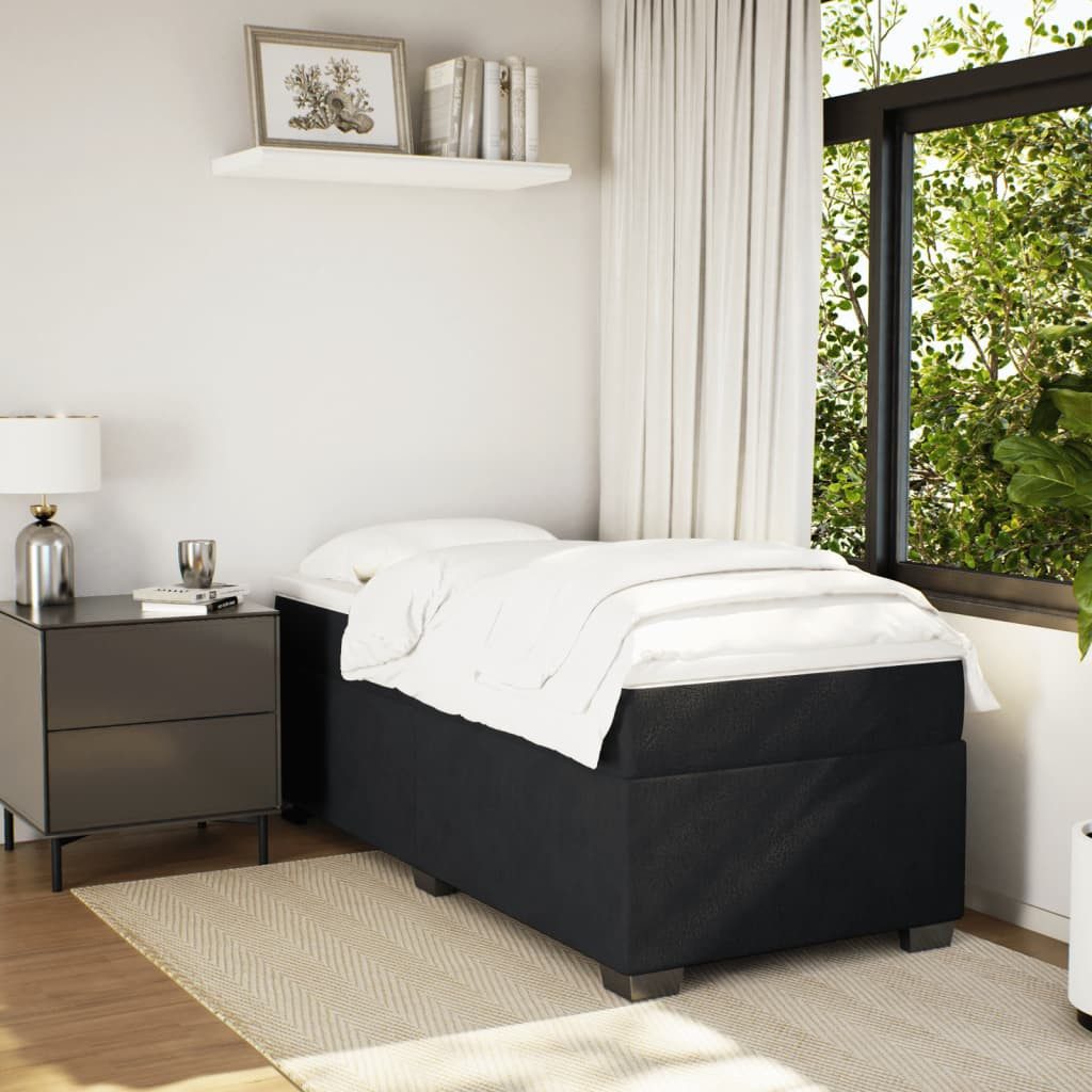 vidaXL Bett Boxspringbett mit Matratze Schwarz günstig online kaufen