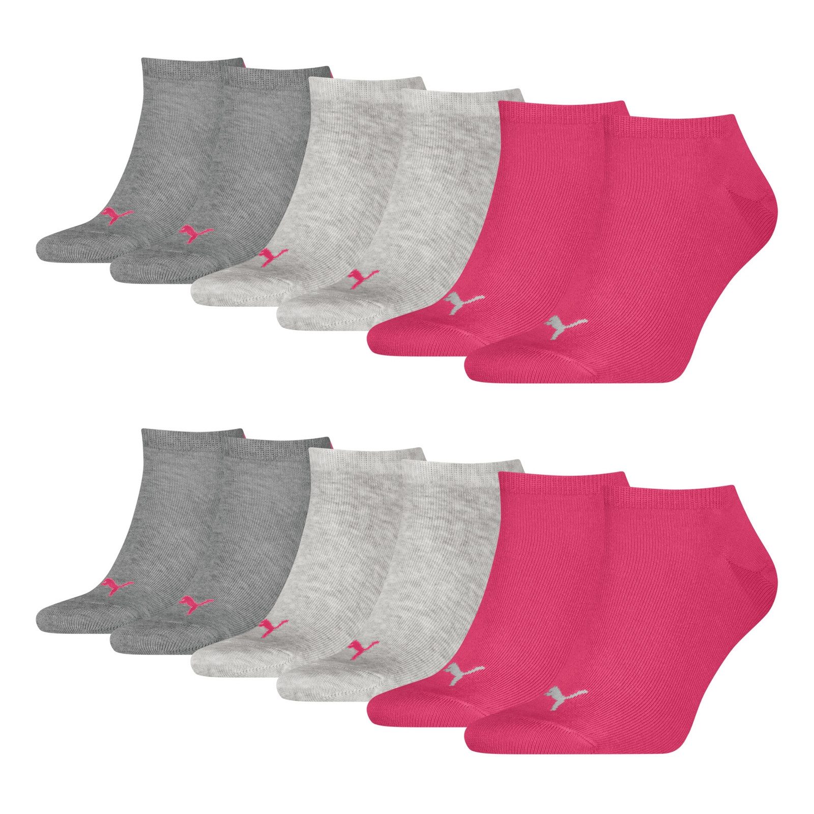 PUMA Sneakersocken Soft Cotton (6-Paar) mit Cat-Logo und PUMA-Schriftzug