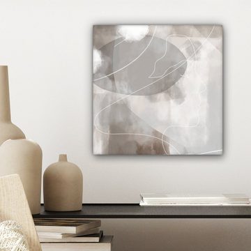 OneMillionCanvasses® Leinwandbild Farbe - Grau - Strichzeichnung - Abstrakt, (1 St), Leinwand Bilder für Wohnzimmer Schlafzimmer, 20x20 cm