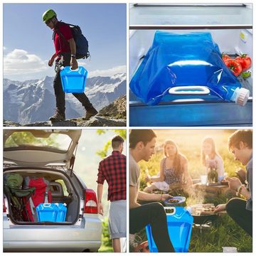YI Feldflasche Faltbarer Wasserbehälter mit Dichtem Deckel,für Outdoor Camping Grill