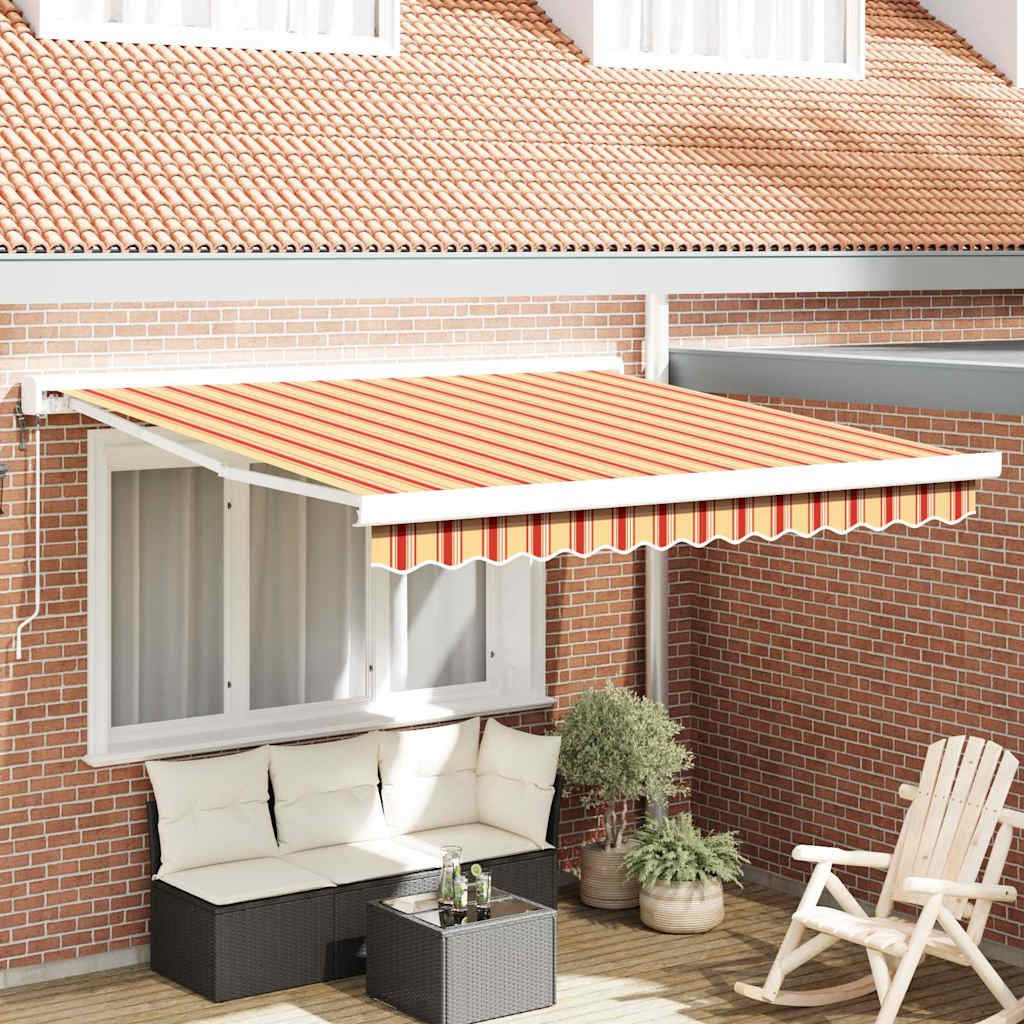 vidaXL Markise Ausziehbare Markise Gelb und Orange 300 x 250 cm (1-St)