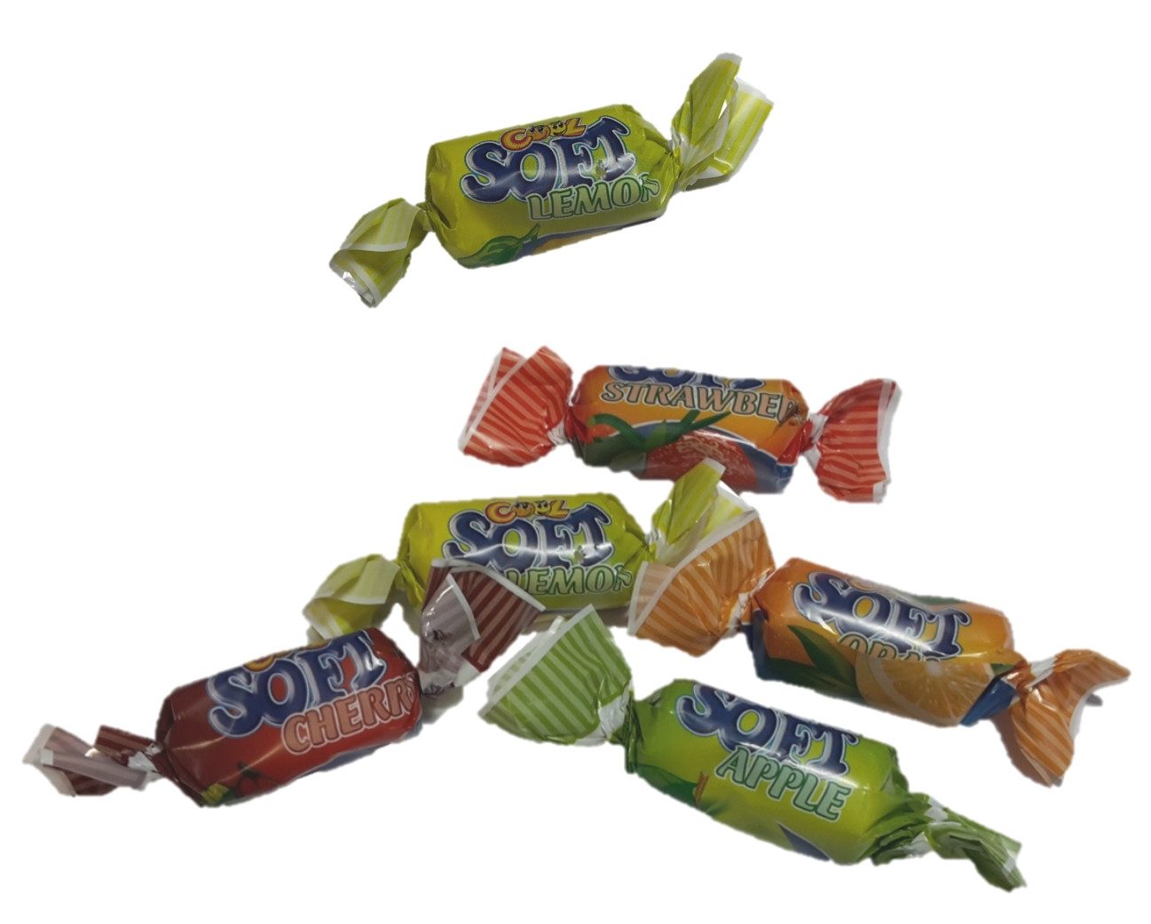 COOL Süßigkeit, Cool Soft Kaubonbon Fruchtgeschmack 6fach sortiert Wurfmaterial 3000g
