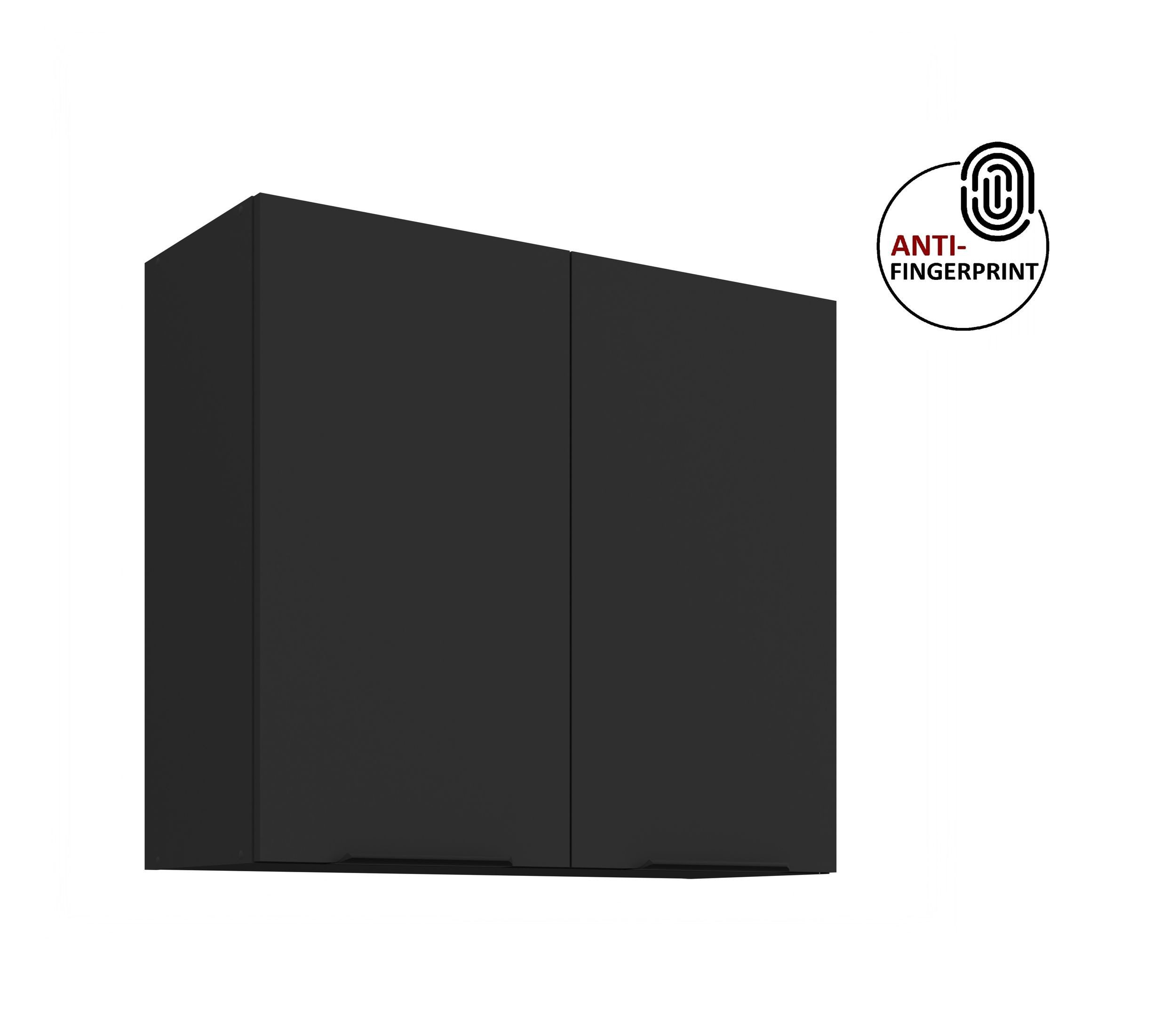 Küchen-Preisbombe Hängeschrank 80 cm Küche ARIA Schwarz Küchenzeile Küchenb günstig online kaufen