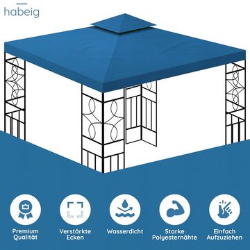 habeig Pavillon-Ersatzdach Pavillondach 340g/m² EXTRA STARK PVC Beschichtung Wasserdicht, 360,00 g/m², 100% wasserdicht